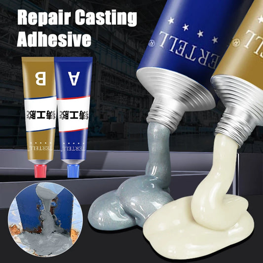 Strong Metal Repair Glue High Strength Cold Welding Glue Industrial Metal Repair Glue Welding Sealant Heat Resistance AB Glue